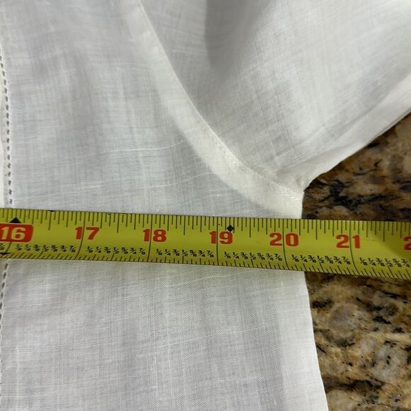 Laundry By Shelli Segal White Pleated Front Button Up Shirt Size MP - Picture 8 of 10